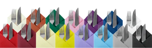 3 Ply PREMIUM NAPKINS 8 Fold Various Colours