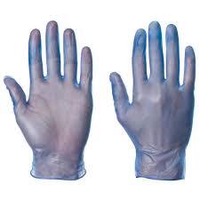 BLUE POWDER FREE VINYL GLOVES