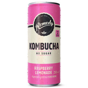 Remedy Kombucha Can Raspberry Lemonade 12x250ml