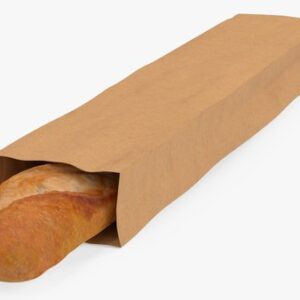 KRAFT- BAGUETTE BAG 113 4x6x14” 500pcs