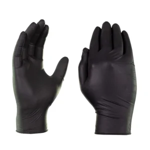 POWDER-FREE BLACK NITRILE GLOVES Pack of 100