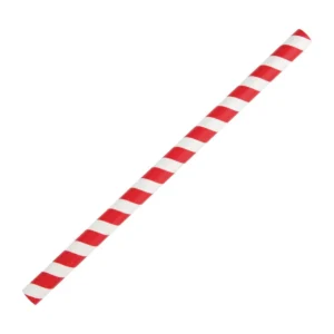 RED STRIPE PAPER SMOOTHIE STRAW