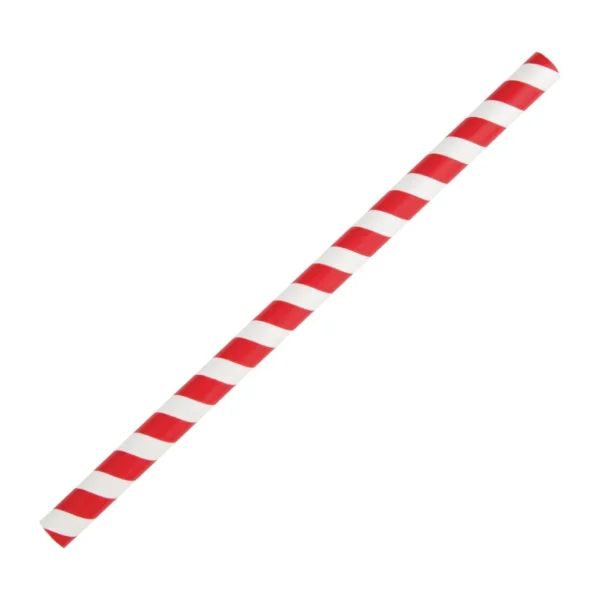 RED STRIPE PAPER SMOOTHIE STRAW