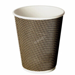 VIP LUXURY RIPPLE WALL BROWN DOTTED Coffee Cups - Pack of 500