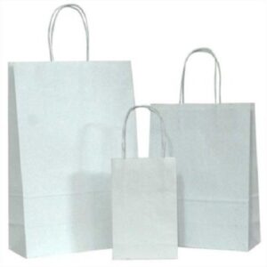 WHITE SOS PAPER BAGS With handles