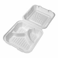 BAGASSE MEAL BOX 3 COMPARTMENT 6x9 inch - Pack of 150