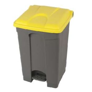 WASTE BIN WITH YELLOW LID & PEDAL